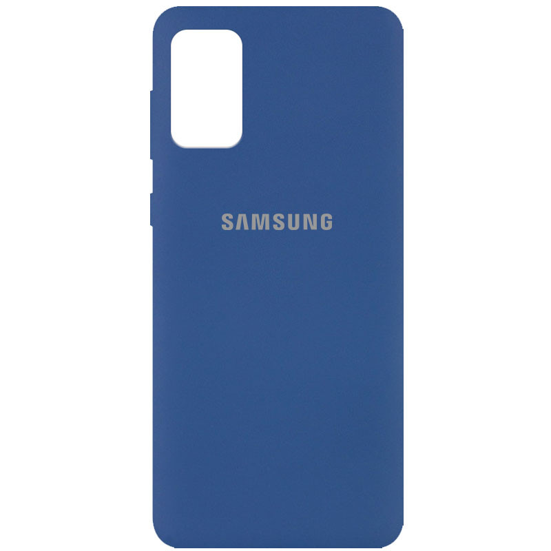 Чехол Silicone Cover Full Protective (AA) для Samsung Galaxy A02s (Синий / Navy Blue)