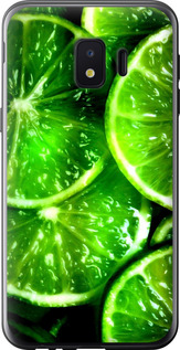 Чехол Зелёные дольки лимона для Samsung Galaxy J2 Core