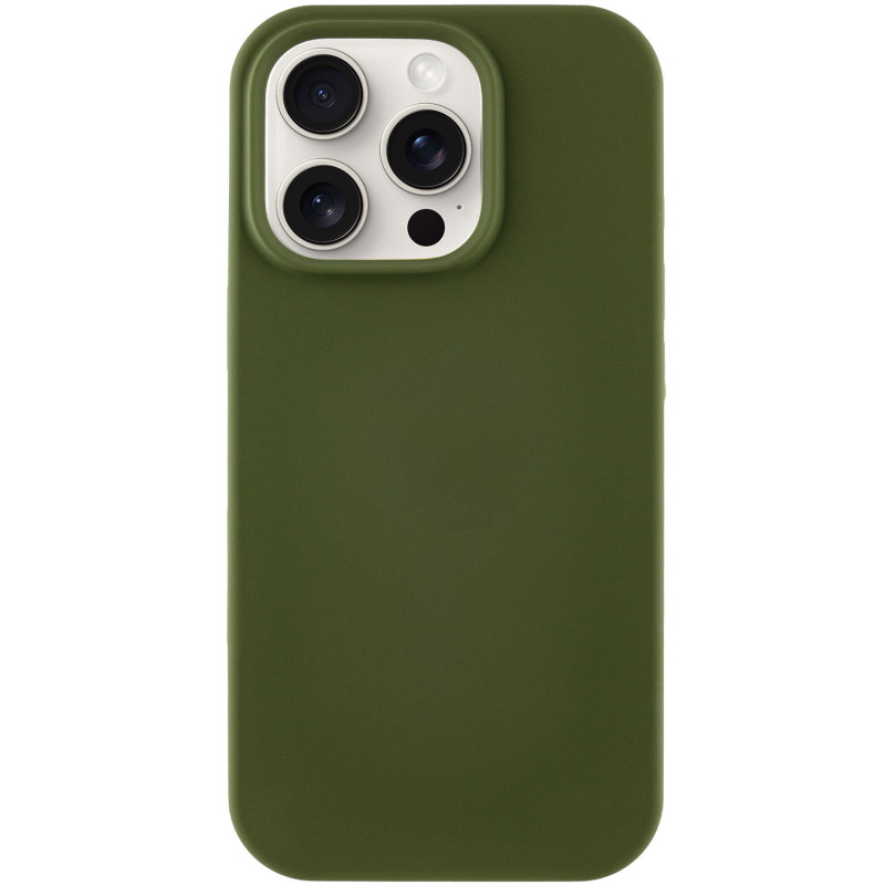 Чехол Silicone Case Full Protective (AA) NO LOGO для Apple iPhone 14 Pro (6.1") (Зеленый / Dark Olive)