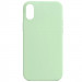 Чехол Silicone Case Full Protective (AA) NO LOGO для Apple iPhone X / XS (5.8") (Зеленый / Pistachio)