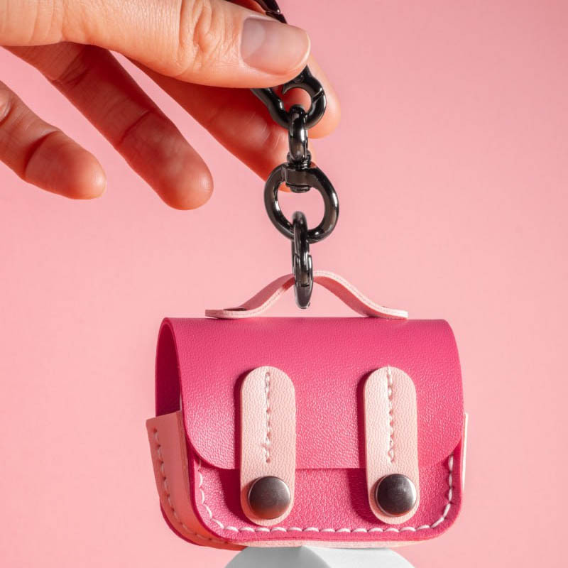 Фото Кожаный футляр Briefcase для наушников AirPods Pro 2 / Pro (Pink) в магазине vchehle.ua