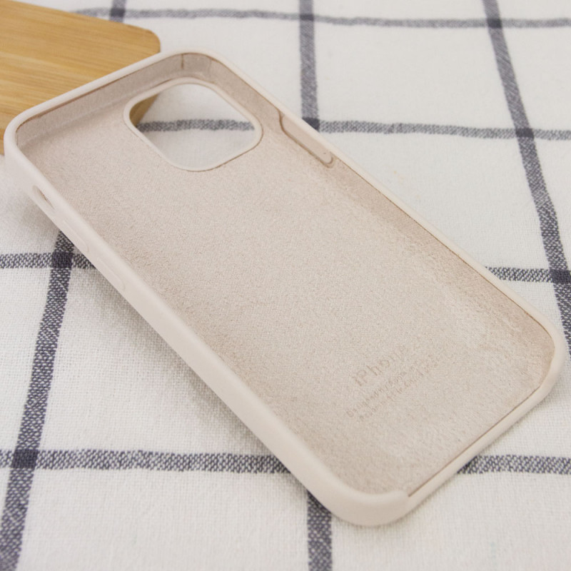 Фото Уценка Чехол Silicone Case (AA) для Apple iPhone 12 Pro / 12 (6.1") (Эстетический дефект / Бежевый / Antique White) в магазине vchehle.ua