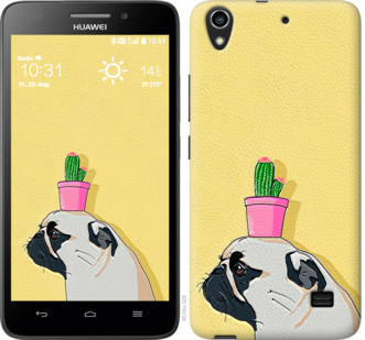 

Чехол Мопс с кактусом для Huawei Honor 4 Play 795777