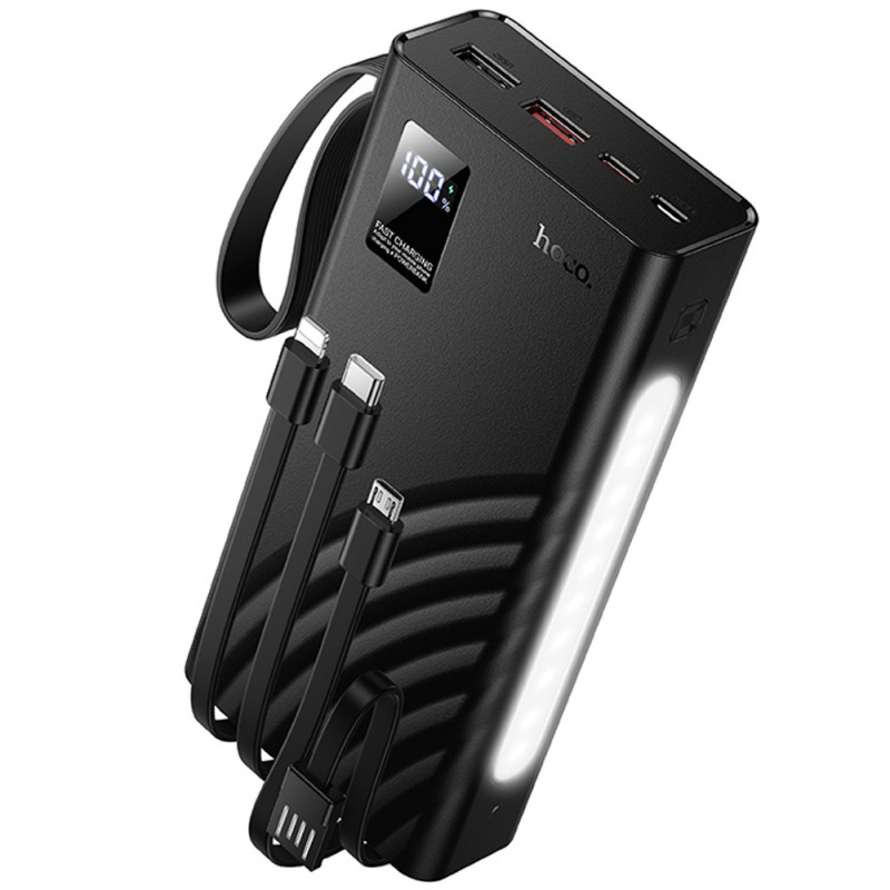 Портативний ЗП Power Bank Hoco J155 Shine 22.5W+PD20W with 4 cables 20000 mAh (Black)