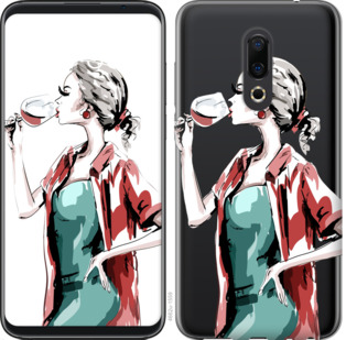 

Чехол Девушка с бокалом для Meizu 16th 841605