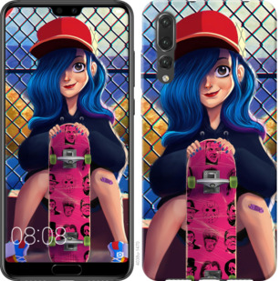 

Чехол Прикольная девочка со скейтбордом для Vivo V15 pro 779539
