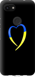 Чохол Жовто-блакитне серце на Google Pixel 3a