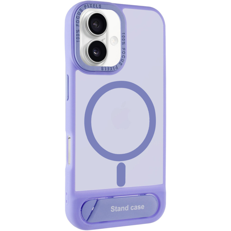 TPU+PC чехол Stand case для Apple iPhone 16 (6.1") (Light blue)