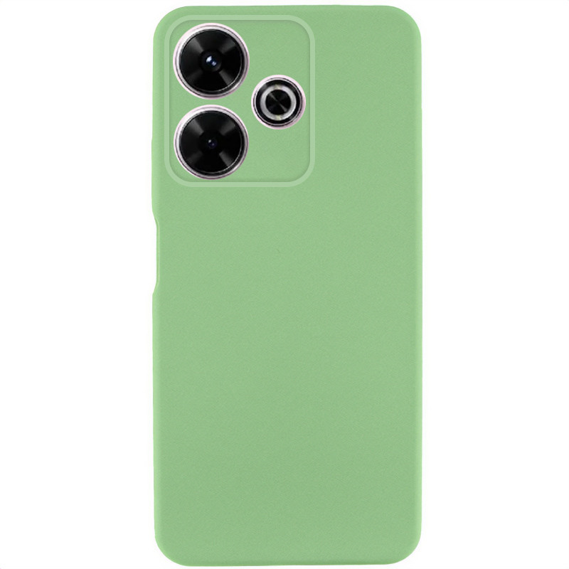 Чехол TPU GETMAN Liquid Silk Full Camera для Xiaomi Redmi 13 4G / Poco M6 4G (Зеленый / Pistachio)