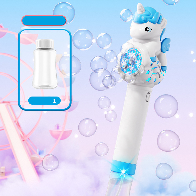Пистолет с мыльными пузырями H055 Little Unicorn + bottle 50ml (Light Blue) в магазине vchehle.ua