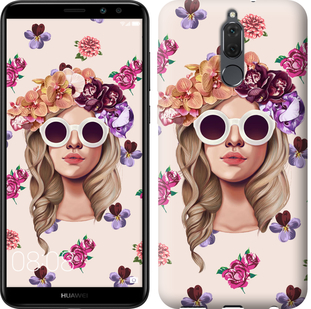 

Чехол Девушка с цветами v2 для Huawei Mate 10 Lite 612336