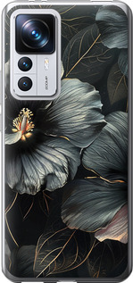 Чохол Чорні квіти на Xiaomi 12T