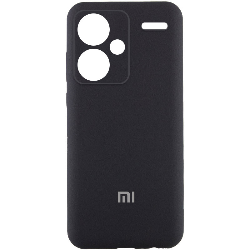 Чохол Silicone Cover Lakshmi Full Camera (AA) with logo на Xiaomi Redmi Note 13 Pro+ (Чорний / Black)