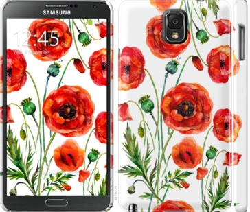 

Чехол Нарисованные маки для Samsung Galaxy Note 3 N9000 743814