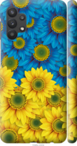 Чехол Жёлто-голубые цветы для Samsung Galaxy A32 A325F