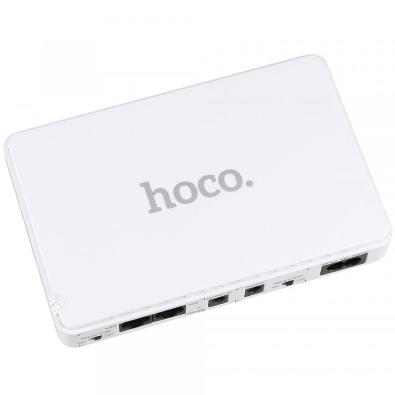 Фото Источник бесперебойного питания Hoco DB25 Smart Mini UPS для роутеров 5V/9V/12V 8800 mAh (White) на vchehle.ua