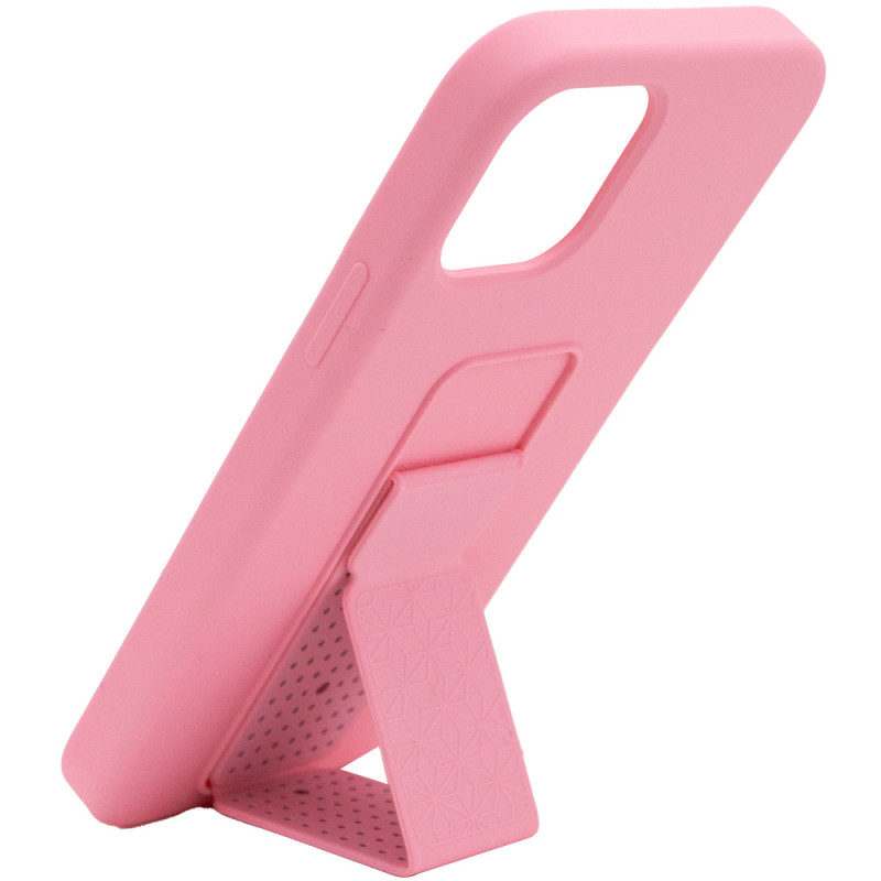 Фото Чехол Silicone Case Hand Holder для Apple iPhone 12 Pro Max (6.7") (Розовый / Pink) на vchehle.ua