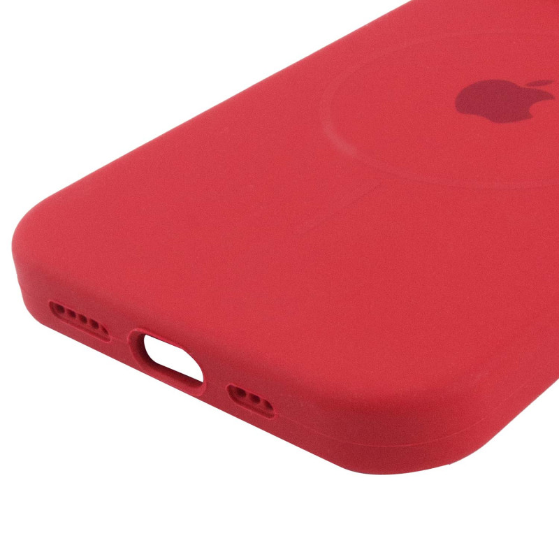 Купити Чохол Silicone Case Full Protective (AA) with Magnetic Safe на Apple iPhone 15 Plus (6.7") (Червоний / Deep Red) на vchehle.ua