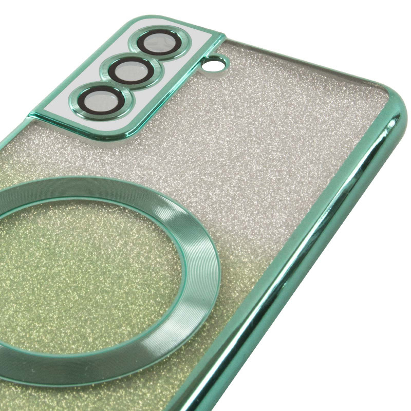 Фото TPU чохол Delight case with Magnetic Safe з захисними лінзами на камеру на Samsung Galaxy S21 (Зелений / Emerald) в маназині vchehle.ua