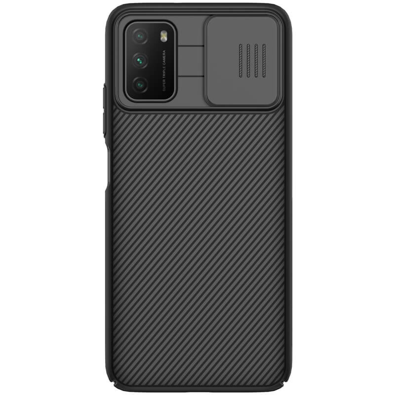 

Карбоновая накладка Nillkin Camshield (шторка на камеру) для Xiaomi Poco M3 (Черный / Black) 1173486