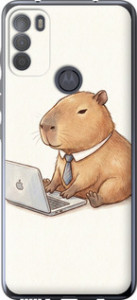 Чехол Funny Capybara CEO Working для Motorola G50
