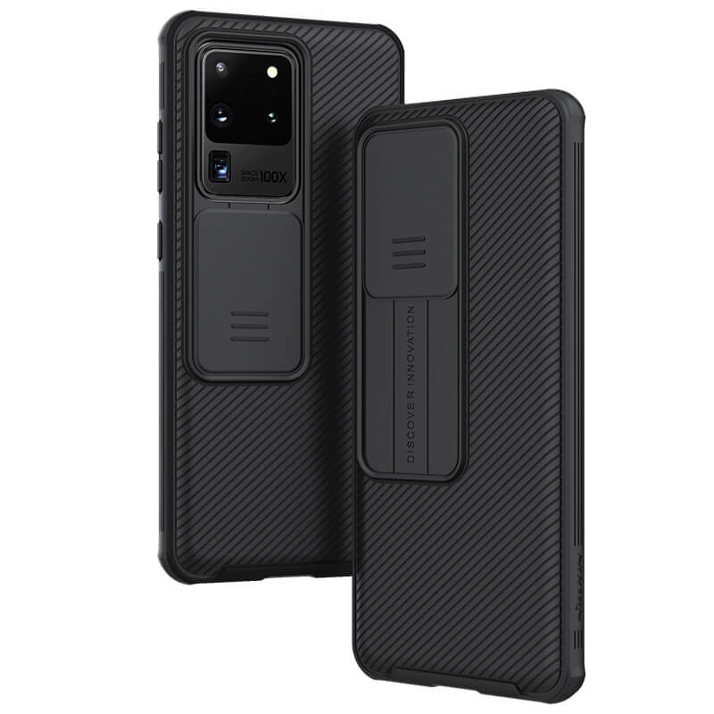 Карбонова накладка Nillkin Camshield (шторка на камеру) на Samsung Galaxy S20 Ultra (Чорний / Black)