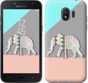 Чехол Узорчатый слон для Samsung Galaxy J2 2018