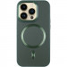 Фото Кожаный чехол SnapCase with Magnetic Safe для Apple iPhone 15 Pro Max (6.7") (Green) на vchehle.ua