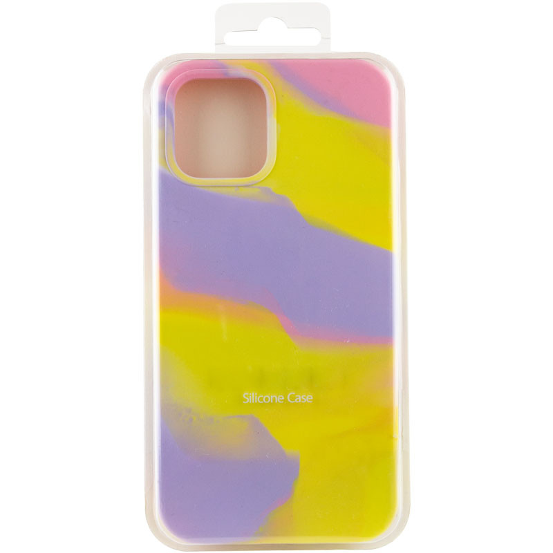 Замовити Чохол Silicone case full Aquarelle на Apple iPhone 13 Pro (6.1") (Сиренево-желтый) на vchehle.ua