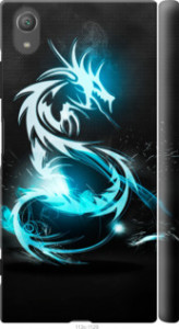 Чехол Бело-голубой огненный дракон для Sony Xperia XA1 Plus G3412