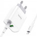 Фото МЗП HOCO C80A Rapido PD20W+QC3.0 Type-C + USB + Type-C to Lightning cable (Білий) на vchehle.ua
