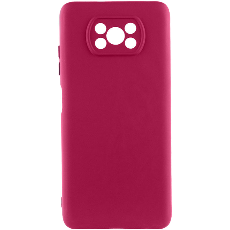 Чохол TPU GETMAN Liquid Silk Full Camera на Xiaomi Poco X3 NFC / Poco X3 Pro (Бордовий / Marsala)