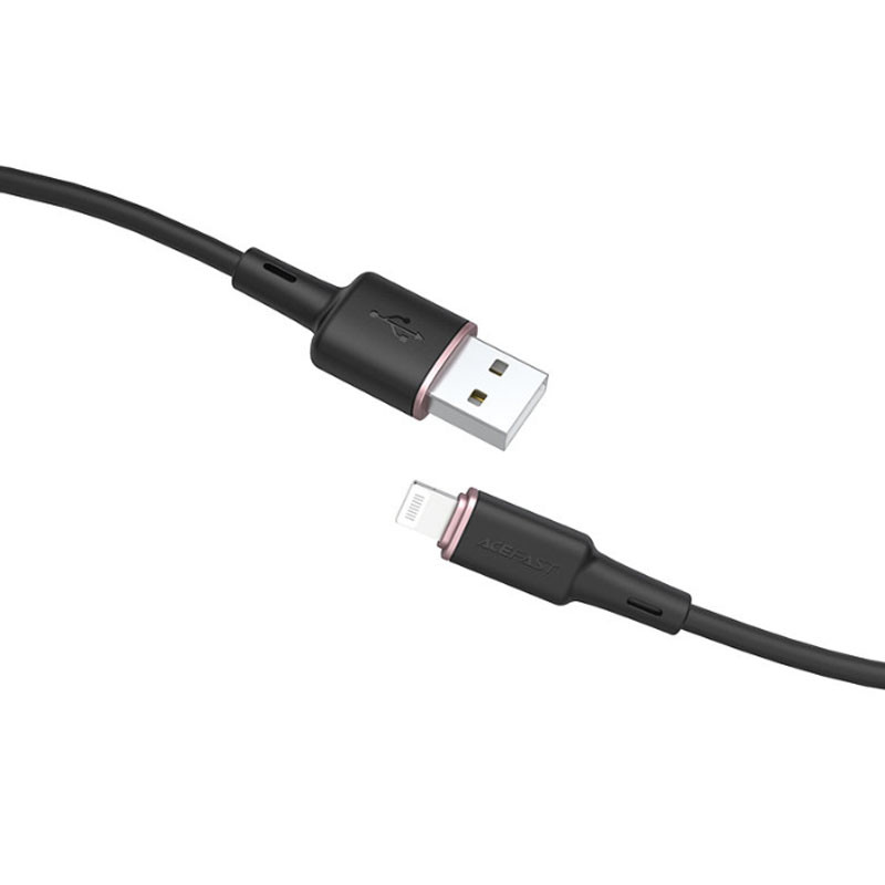Фото Дата кабель Acefast MFI C2-02 USB-A to Lightning zinc alloy silicone (1.2m) (Black) на vchehle.ua