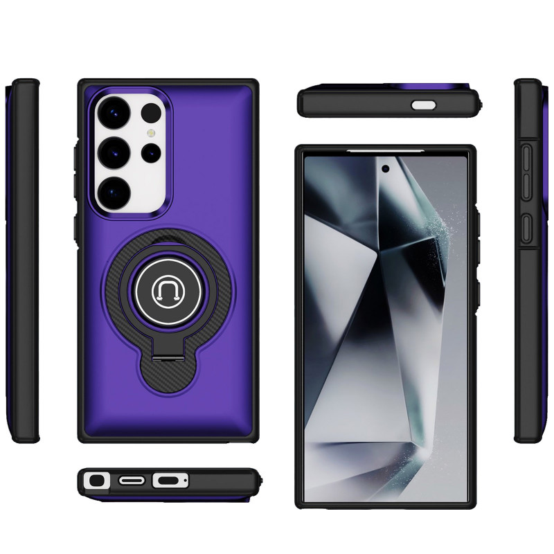 Фото TPU+Textured PC Magnet на Samsung Galaxy S25 Ultra (Purple) в маназині vchehle.ua