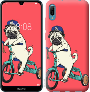 

Чохол Мопс на велосипеді на Huawei Y6 2019 710789