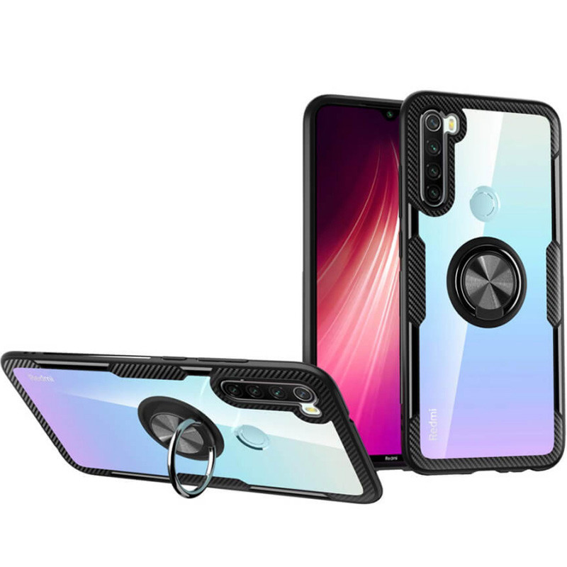 TPU+PC чехол Deen CrystalRing под магнитный держатель для Xiaomi Redmi Note 8 / Note 8 2021