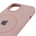 Чохол Silicone Case Full Protective (AA) with Magnetic Safe на Apple iPhone 15 Plus (6.7") (Рожевий / Pink Sand) в магазині vchehle.ua