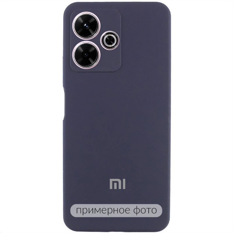 Чехол Silicone Cover Lakshmi Full Camera (AA) with logo для Xiaomi Redmi Note 14S (Синий / Midnight Blue)