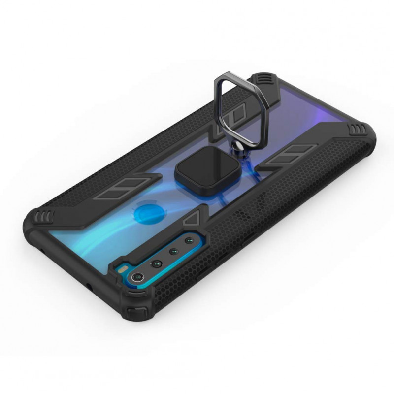 Фото Ударостійкий чохол Combo Ring for Magnet на Xiaomi Redmi Note 8T (Чорний) в маназині vchehle.ua