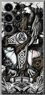 Чехол Тату Викинг для Samsung Galaxy S24 Ultra
