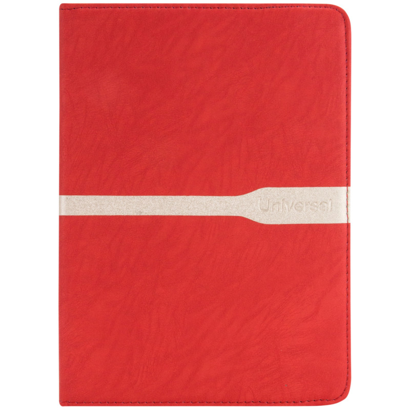 Універсальний чохол книжка на планшета 9-10" з смугою (Червоний)