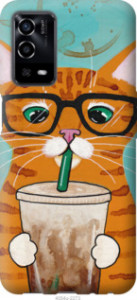 Чехол Зеленоглазый кот в очках для Oppo A55