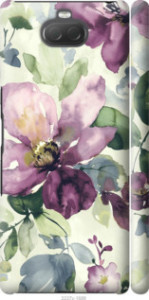Чехол Цветы акварелью для Sony Xperia 10 I4113