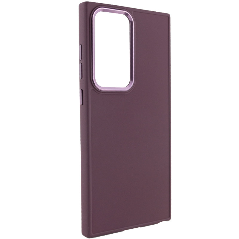 TPU чохол Bonbon Metal Style на Samsung Galaxy S23 Ultra (Бордовий / Plum)