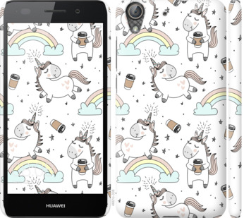 

Чехол Единорог и кофе для Huawei Y6 II 841094