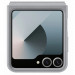 Кожаный чехол Leather Case (AAA) для Samsung Galaxy Z Flip7 (Light Gray) в магазине vchehle.ua