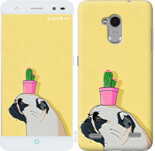 

Чехол Мопс с кактусом для ZTE V7 Lite 795992