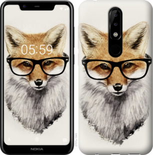 

Чохол Лис в окулярах на Nokia 5.1 Plus 878474