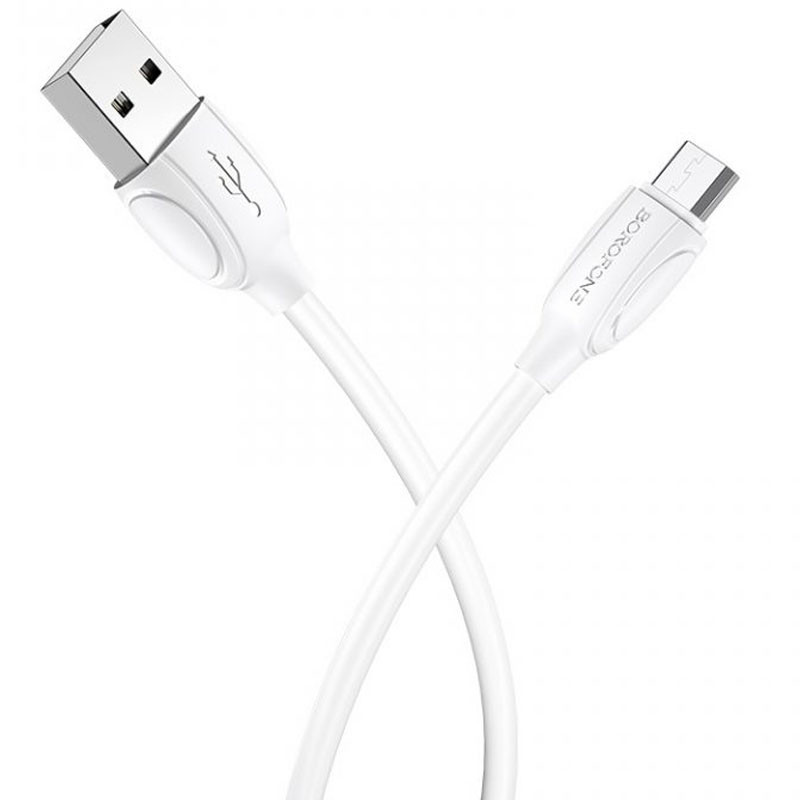 Фото Дата кабель Borofone BX19 USB to MicroUSB (1m) (Белый) в магазине vchehle.ua