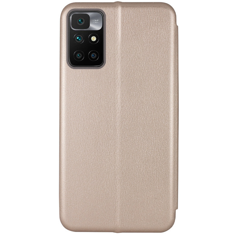Фото Кожаный чехол-книжка Classy для Xiaomi Redmi 10 (Золотой) на vchehle.ua